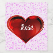 Rosé Beverage Label Set Wijn Etiket (Enkel label)