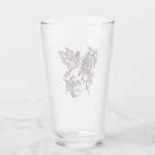 Rose & Bird Drinkservies Glas (Achterkant)