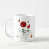 Rose Birth Month Flower Koffiemok (Links)