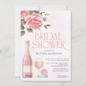 Rosé Bloemenwijn Vrijgezellenfeest (Folie beschikb Kaart (Voorkant)