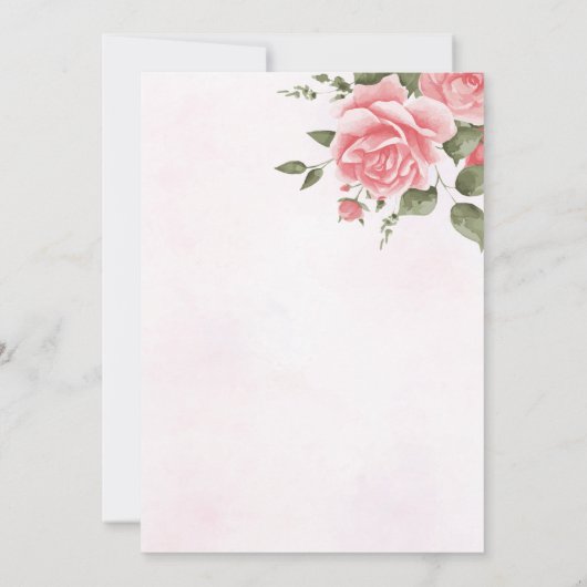 Rosé Bloemenwijn Vrijgezellenfeest (Folie beschikb Kaart (Achterkant)