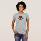 Rose Bloom Halftone Fijne Kunst T-shirt (Voorkant volledig)