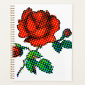 Rose Bloom Halftone Fine Art Planner (Voorkant)