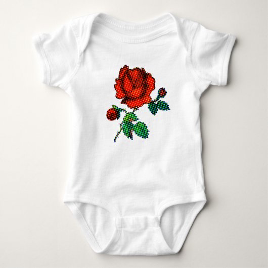 Rose Bloom Halftone Fine Art Romper (Voorkant)