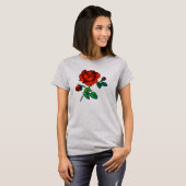 Rose Bloom Halftone Fine Art T-shirt (Voorkant volledig)