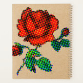 Rose Bloom Halftone on Brown Paper Fine Art Planner (Achterkant)