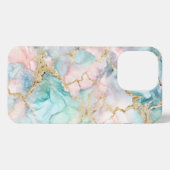 Rose Blue Gold Marble iPhone Hoesje (Achterkant horizontaal)