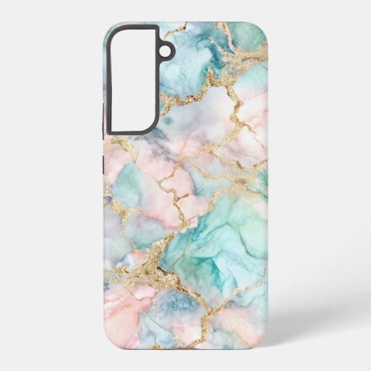Rose Blue Gold Marble Samsung Galaxy Hoesje (Achterkant)