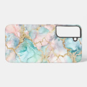 Rose Blue Gold Marble Samsung Galaxy Hoesje (Achterkant horizontaal)