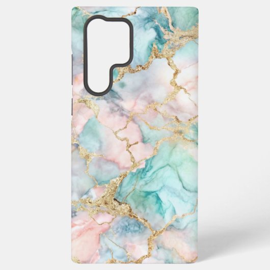 Rose Blue Gold Marble Samsung Galaxy Hoesje (Achterkant)