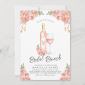 Rosé Blush Bruids Brunch Uitnodiging (Voorkant)