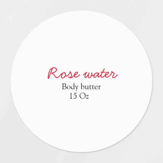 Rose body butter add your text name custom weight labels (Design 2)