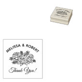 Rose Boeket Bruiloft Dank U Rubberstempel (Gestempeld)