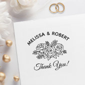 Rose Boeket Bruiloft Dank U Rubberstempel