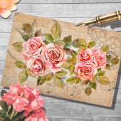  Rose Boeket Decoupage Tissue Paper Tissuepapier
