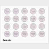 Rose Boeket en Barnwood Adreslabel Ronde Sticker (Vel)