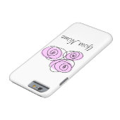 Rose Boeket Lila Naam iPhone hoesje (Bodem)