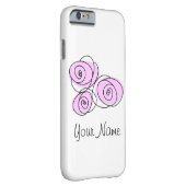 Rose Boeket Lila Naam iPhone hoesje (Achterkant/Rechts)