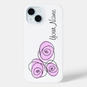Rose Boeket Lila Naam iPhone horizontaal Case-Mate iPhone Case (Achterkant)