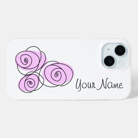 Rose Boeket Lila Naam iPhone horizontaal Case-Mate iPhone Case (Achterkant (horizontaal))