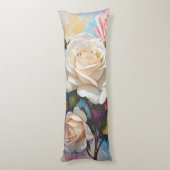 Rose Boeket Schilderij Ontwerp Lichaamskussen (Achterkant (Verticaal))