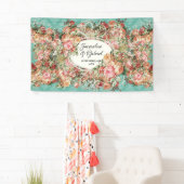  Rose Boeket Turquoise Roze Vrijgezellenfeest Spandoek (Insitu)