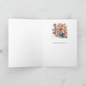 Rose boeket Valentijnsdag kaart voor haar (Binnen)