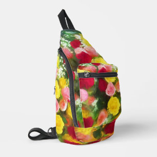 Rose Boeket van Rozen Schilderen Originele Bloemen Sling Bag