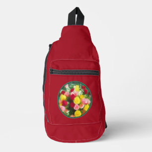 Rose Boeket van Rozen Schilderen Originele Bloemen Sling Bag