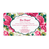 Rose Boeket Zeep Verpakking Label (Voorkant)