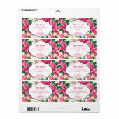 Rose Boeket Zeep Verpakking Label (Full Sheet)