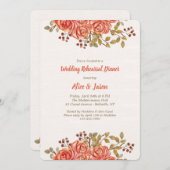 Rose Borders Uitnodiging (Voorkant / Achterkant)