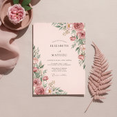 Rose Botanical Enchantment Wedding Kaart