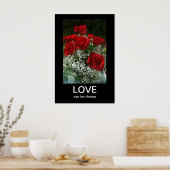 Rose Bouquet Anti-Valentijnse  Demotivationeel Pos Poster (Keuken)