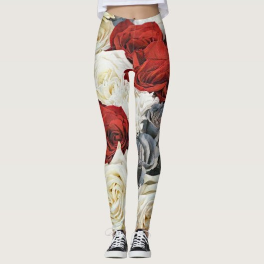 Rose Bouquet Art Leggings (Voorkant)