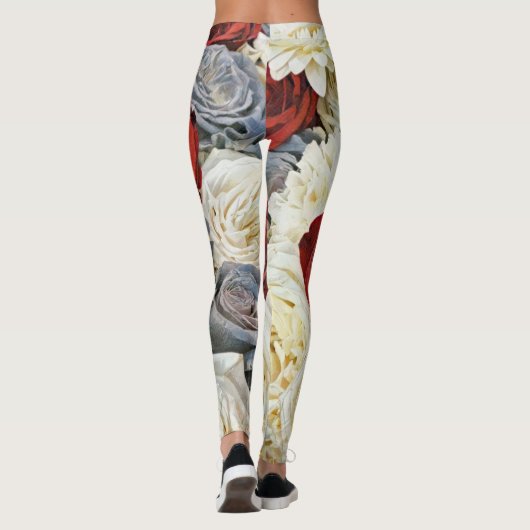 Rose Bouquet Art Leggings (Achterkant)