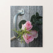 Rose Bouquet Barn Wood Rustic Floral Legpuzzel (Verticaal)