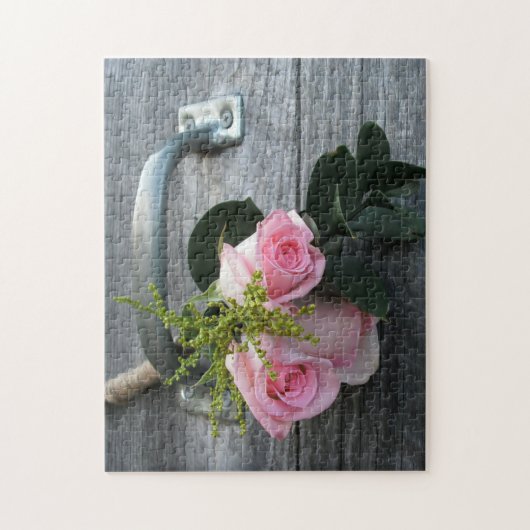 Rose Bouquet Barn Wood Rustic Floral Legpuzzel (Verticaal)
