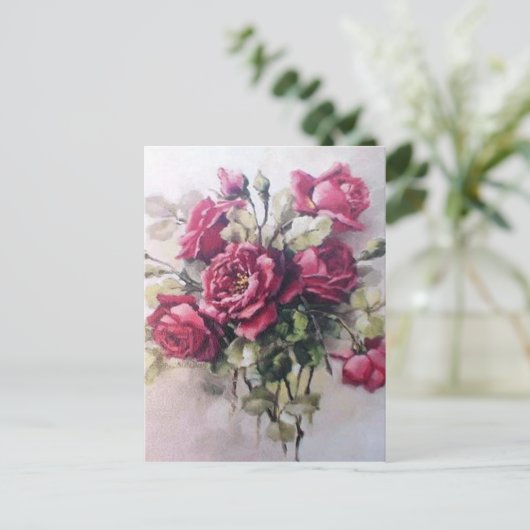  Rose Bouquet Briefkaart (Staand voorkant)