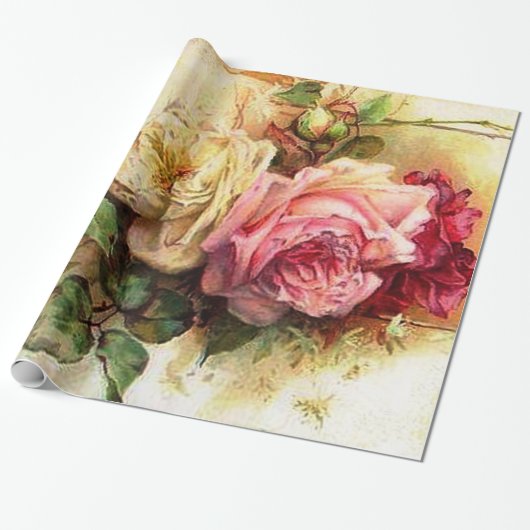  Rose Bouquet Cadeaupapier (Uitgerold)