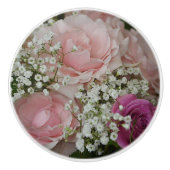 Rose Bouquet Ceramic Knob Keramische Knop (Voorkant)