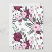 Rose Bouquet Donkerblauw Baby shower Kaart (Achterkant)