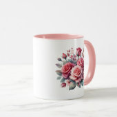 Rose Bouquet Floral Design-62101 Mok (Voorkant rechts)