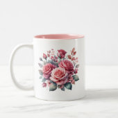 Rose Bouquet Floral Design-62101 Tweekleurige Koffiemok (Links)