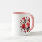 Rose Bouquet Floral Design-62103 Mok (Voorkant rechts)
