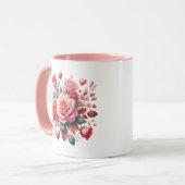 Rose Bouquet Floral Design-62103 Mok (Voorkant links)