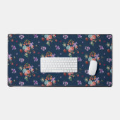 Rose Bouquet Floral Pattern Bureaumat (Keyboard & Muis)