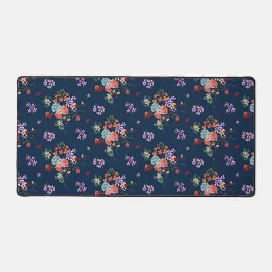 Rose Bouquet Floral Pattern Bureaumat (Voorkant)