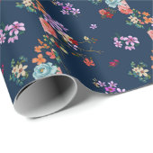 Rose Bouquet Floral Pattern Cadeaupapier (Rol Hoek)