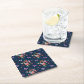 Rose Bouquet Floral Pattern Kartonnen Onderzetters (Insitu)